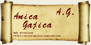 Anica Gajica vizit kartica
